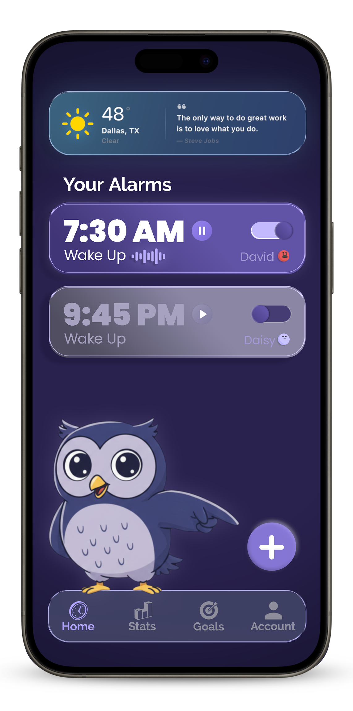 Wake Warden Home Screen
